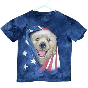 The Mountain Patriotic Pup Graphic Tee Kids Size Small